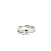 14k White Gold .50ct G SI1 Round Diamond Wedding Band 6mm
